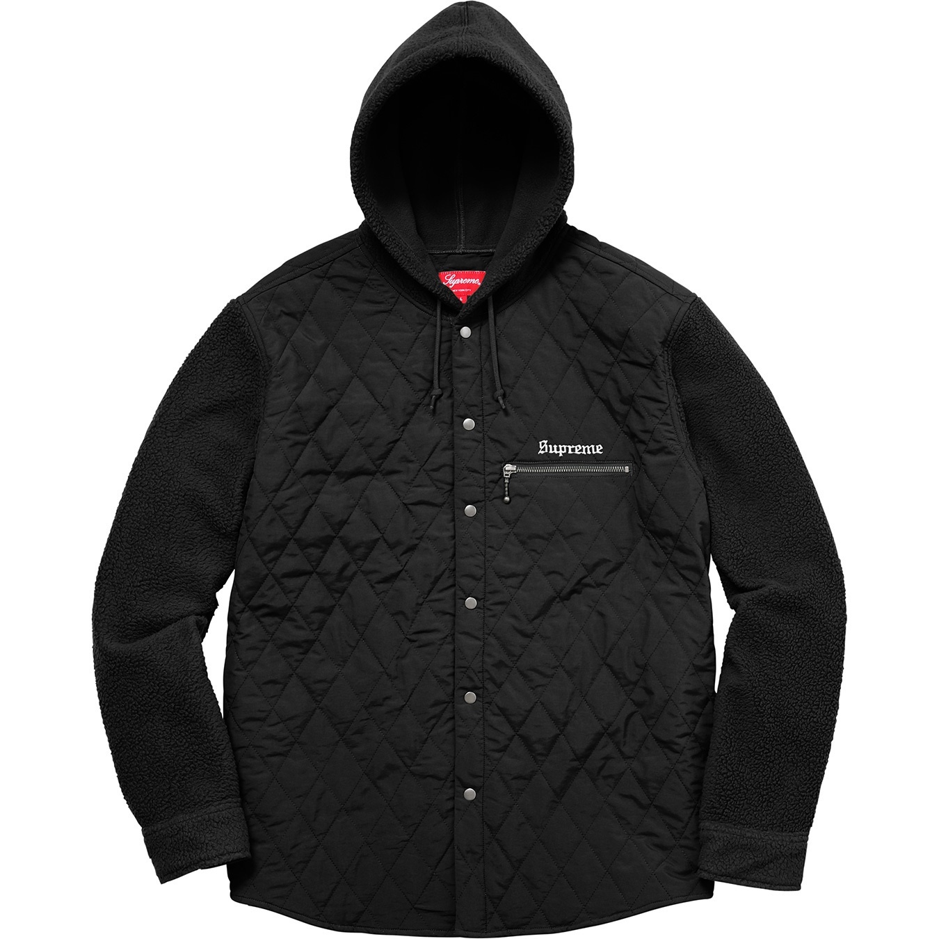 Hooded Fleece Nylon Shirt view 10